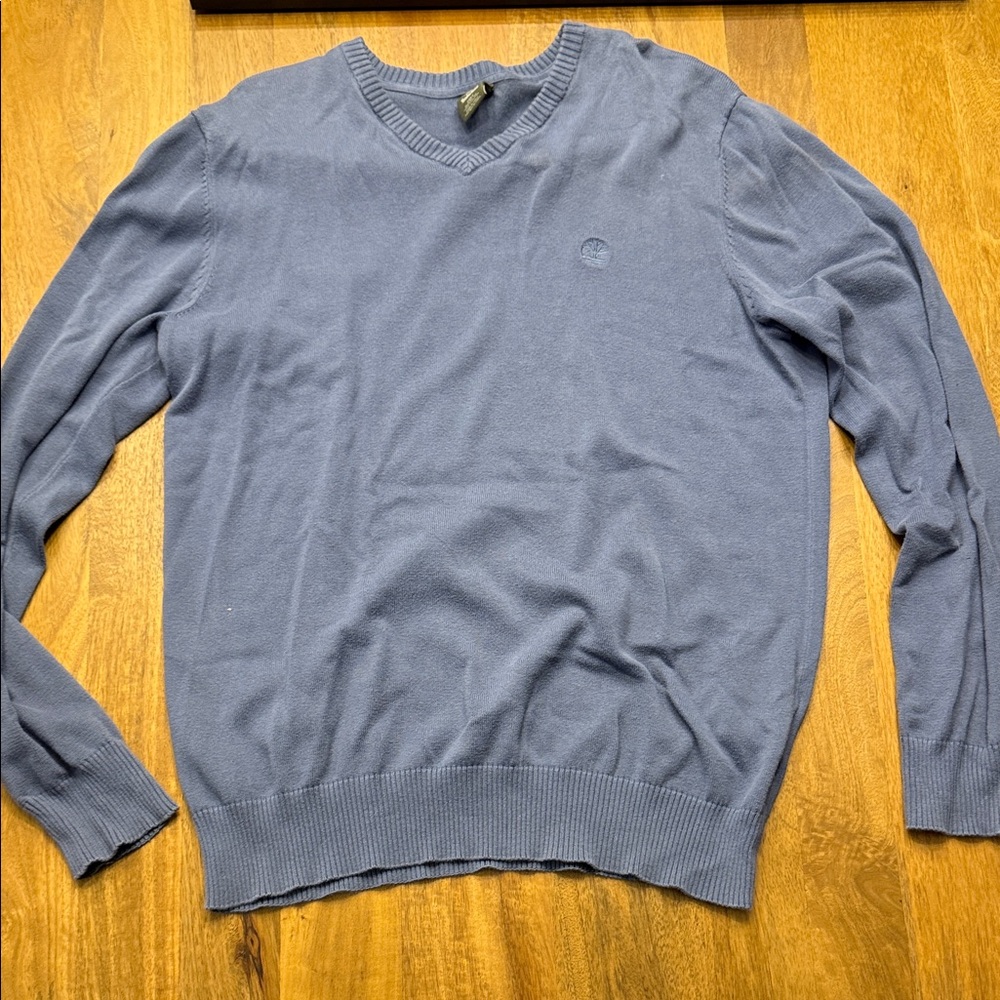 Timberland V-Neck Sweater in Slate Blue